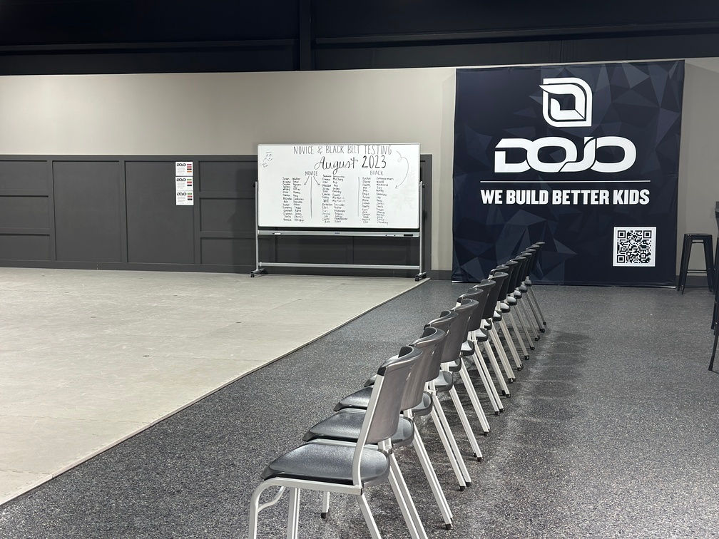 mat with dojo logo